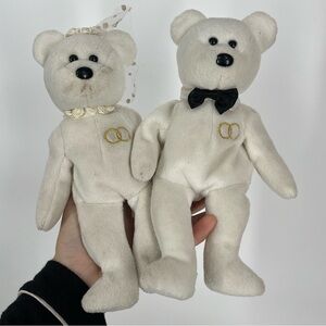Bride and Groom Beanie Baby Wedding Set 2001 Mr and Mrs
